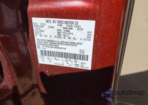 2006 Ford F-150 Fx4/Lariat/Xlt from USA, damaged, VIN 1FTPW14V16KD43115